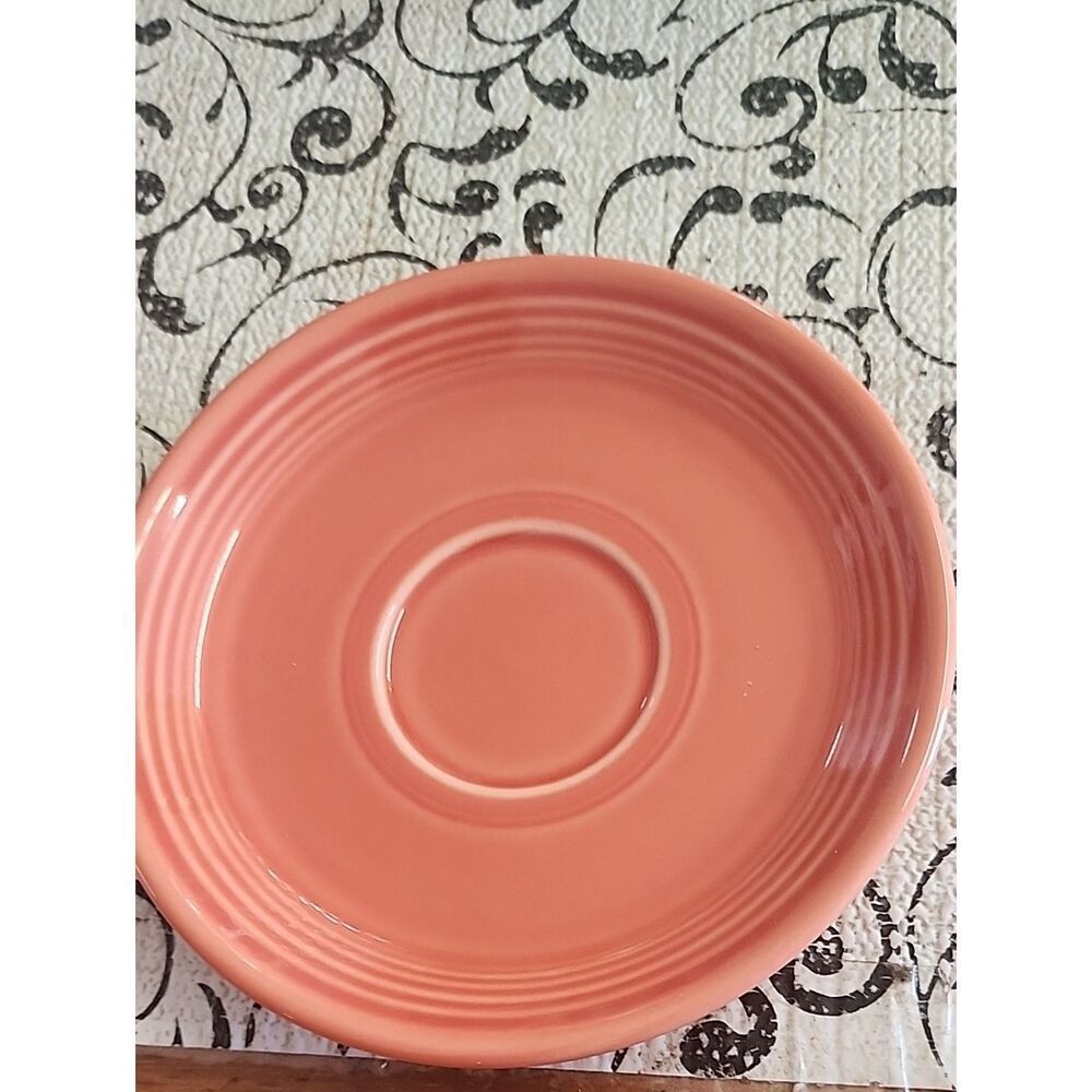 Homer Laughlin Fiesta Coral Pink Ceramic Saucer Plate